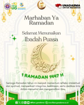 (1) Ucapan selamat menunaikan ibadah puasa
