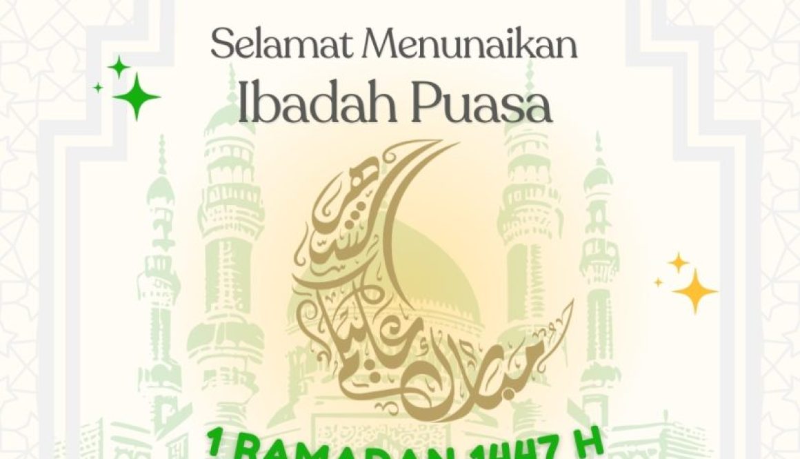 (1) Ucapan selamat menunaikan ibadah puasa